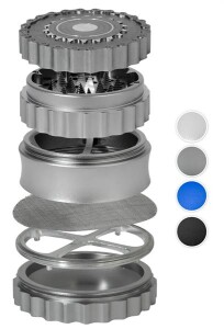 6 Part CNC Polinator mit Ersatzsieb Blau