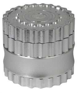 6 Part CNC Polinator mit Ersatzsieb Silber