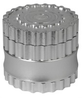 6 Part CNC Polinator mit Ersatzsieb Silber