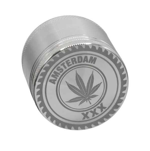 Amsterdam Grinder 4-part - Silver Leaf