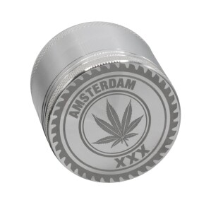 Amsterdam Grinder 4-part - Silver Leaf