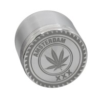 Amsterdam Grinder 4-part - Silver Leaf