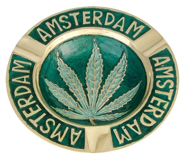 Messing Aschenbecher "Amsterdam Leaf" mini