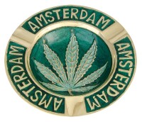 Messing Aschenbecher "Amsterdam Leaf" mini