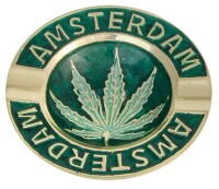 Messing Aschenbecher "Amsterdam Leaf" XS mini