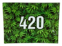 "420 green" Glastablett klein