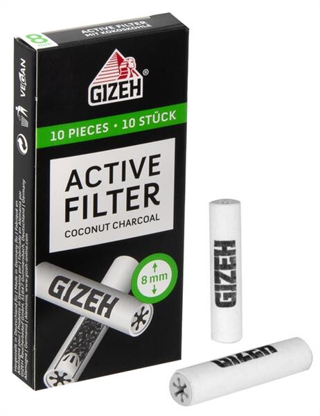 GIZEH Active Filter 8 mm Durchmesser, Aktivkohlefilter in der 200er-B,  20,79 €