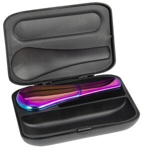 Metall Purpfeife mit Schiebedeckel Rainbow