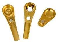 Metall Purpfeife mit Schiebedeckel Gold