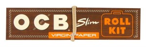 OCB Virgin unbleached 3 in 1 King Size Slim + Tips + Tray