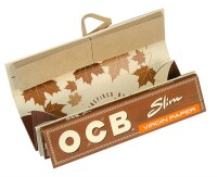 OCB Virgin unbleached 3 in 1 King Size Slim + Tips + Tray