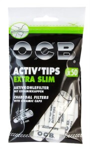 50 OCB ActivTips EXTRA SLIM Aktivkohlefilter