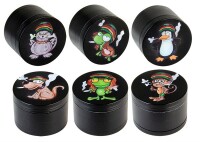 CNC Aluminium Grinder 4-part, 50mm "Animals"