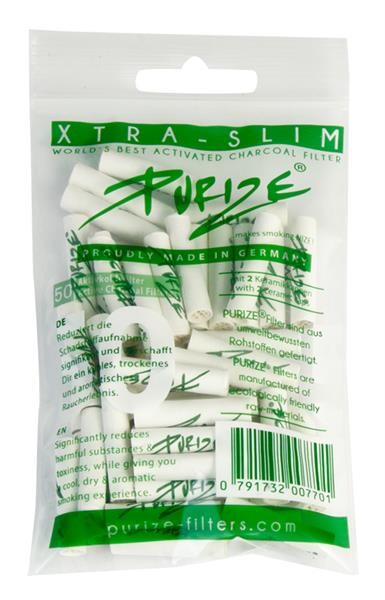 50 Purize REGULAR SIZE 9mm Aktivkohlefilter