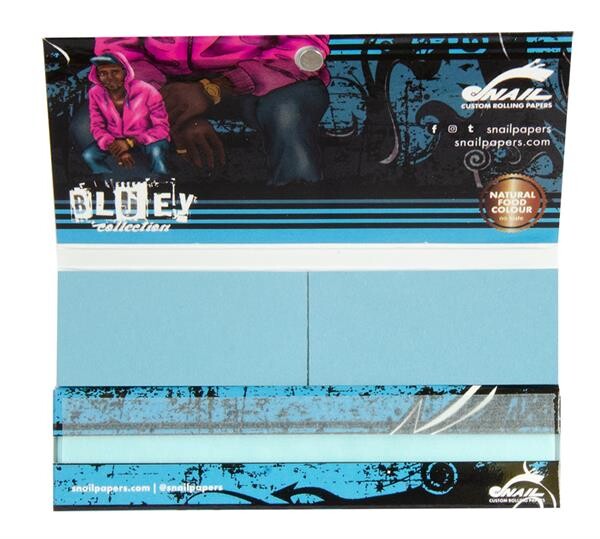 SNAIL Coloured King Size Slim Papers+Tips Blau