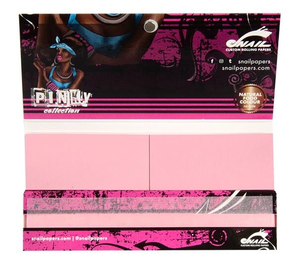 SNAIL Coloured King Size Slim Papers+Tips Pink