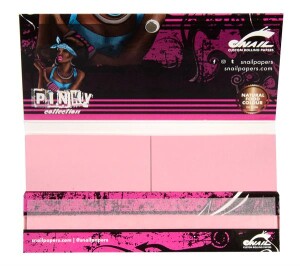 SNAIL Coloured King Size Slim Papers+Tips Pink
