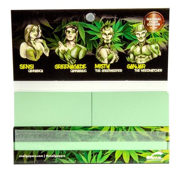 SNAIL Coloured King Size Slim Papers+Tips Grün