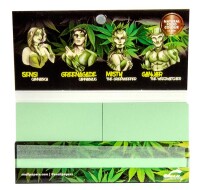 SNAIL Coloured King Size Slim Papers+Tips Grün