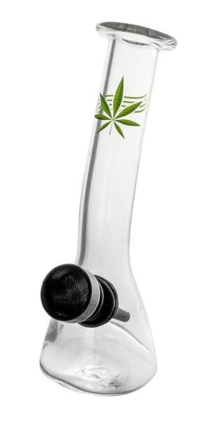 Mini Glasbong "Schräg mit Metallchillum"