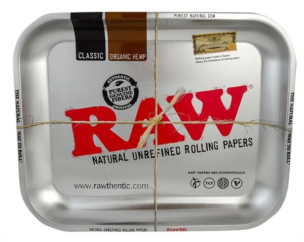 "RAW Steel Metallic" Drehtablett large