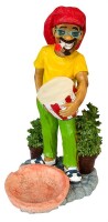 Aschenbecherfigur "Rastaman mit Trommel"