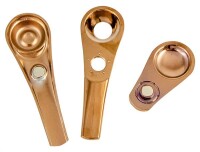 Metall Purpfeife mit Schiebedeckel Kupfer