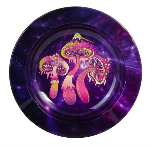 "Phychedelic Mushrooms" Metall Aschenbecher