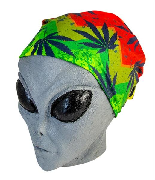 Beanie Mütze, elastisch, Hanf rastafarbend
