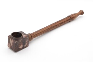 Rosenholz Speckstein Pfeife 15cm