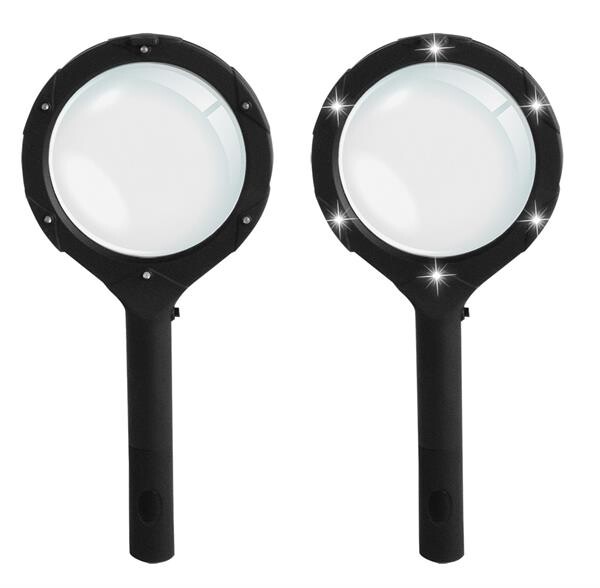 Leselupe mit 6 LEDs - XL