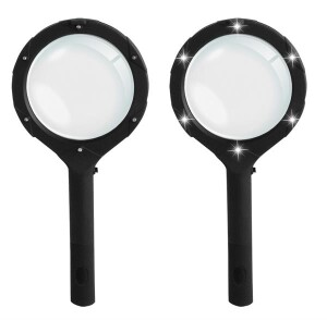 Leselupe mit 6 LEDs - XL