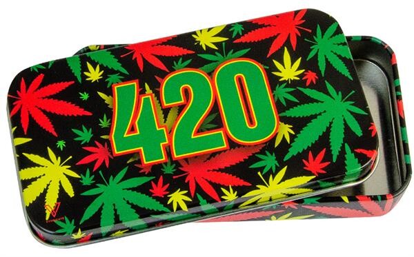 Große Metalldose "420 Rasta"
