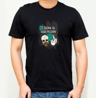 Corona du Hurensohn T-Shirt schwarz