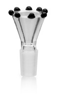Glas Steckkopf 14,5er Krone schwarz
