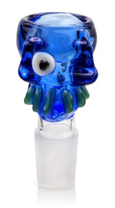 Glaskopf Zombie blau 18.8er