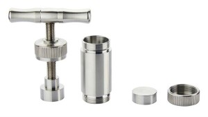 Pollenpresse Edelstahl mit Drehgriff