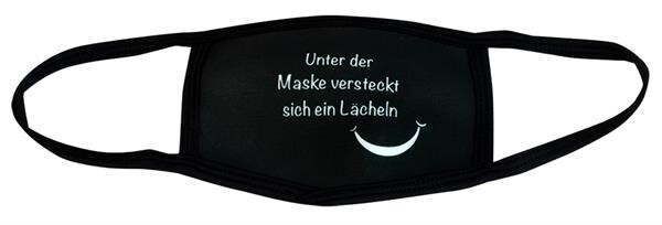 Mund- Gesichtsmaske "Verstecktes Lächeln"