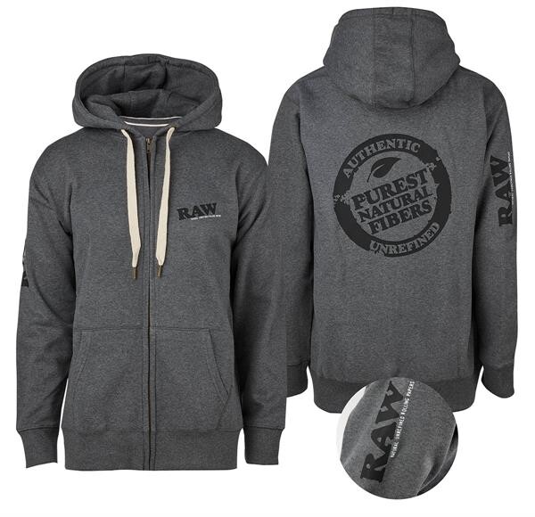 RAW Zip Hoodie grau, M