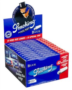 Smoking Blue King Size Papers + Tips