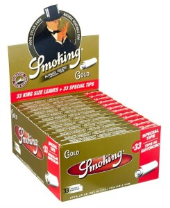 Smoking Gold King Size Slim Papers + Tips
