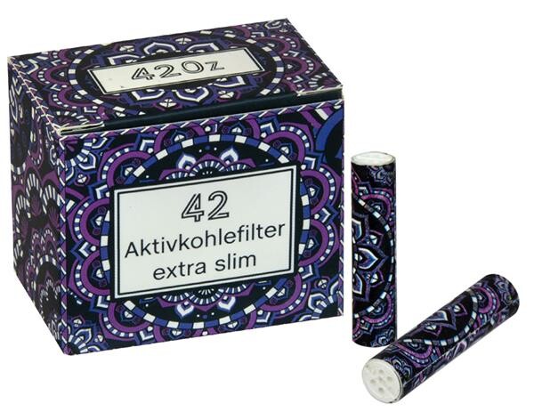 420z Lila Extra Slim Aktivkohlefilter