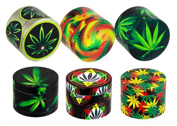 Aluminium Grinder "Leaves"