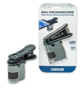 Carson MM-380 "Micro Mini" Mikroskop mit Smartphone Clip