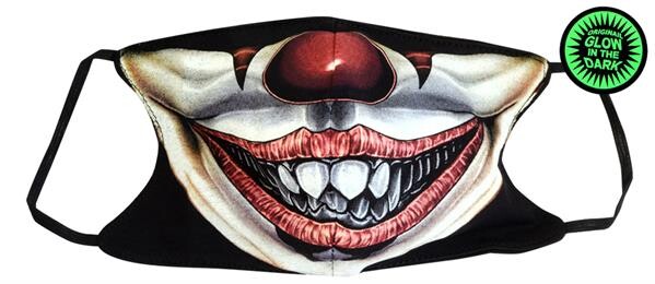 Mund- Gesichtsmaske "Glow in the dark - HORROR CLOWN"