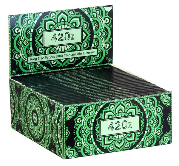 420z King Size Slim Ultra Thin Paper grün