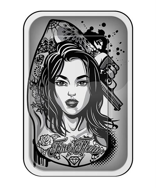 "Tattoo Girl 4/4" Drehtablett Small