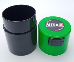 MiniVac Vakuum Dose 0,12 L schwarz-grün