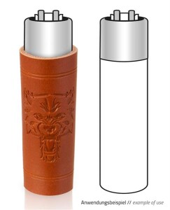 Lederhülle/Cover für Feuerzeuge "Wulf"