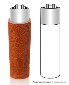 Lederhülle/Cover für Feuerzeuge "Mandala II"